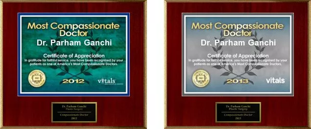 Most Compassionate Top Cosmetic Surgeon Award 2012 and 2013